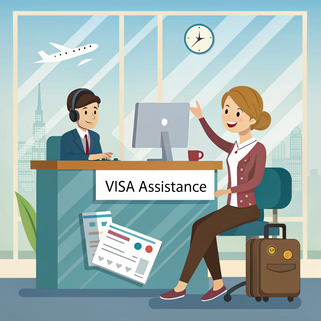 Visa and Passport Illustration